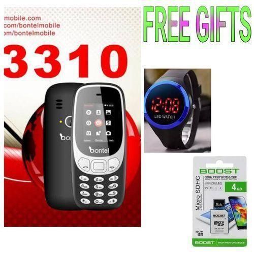 Bontel 3310- 1.77 Screen, 1000mAh Battery - Button Phone