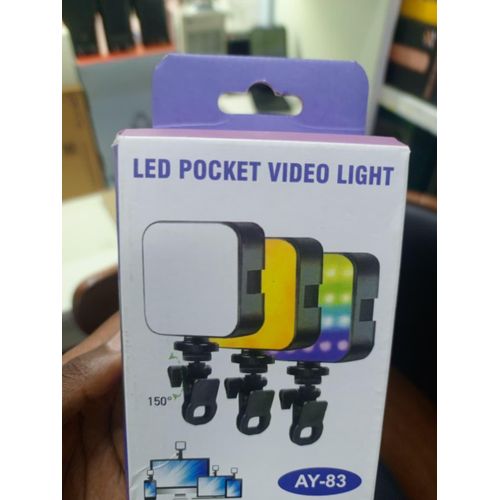 AY-83 RGB Portable Pocket Video Light – LED + RGB for Content Creators