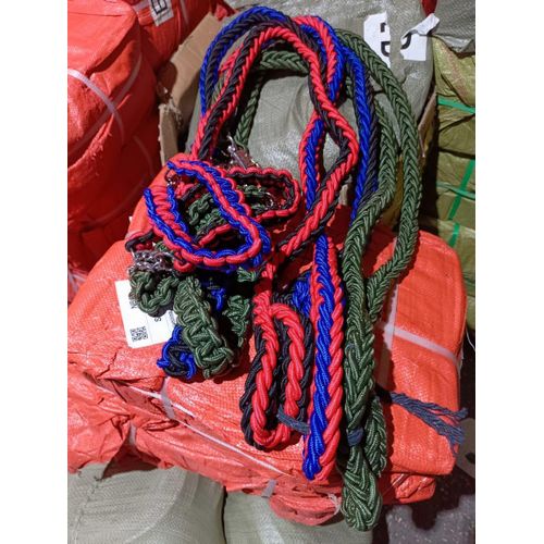 Durable Braided Dog Leash – Heavy-Duty Nylon Rope Lead with Metal Clip (Multicolor)