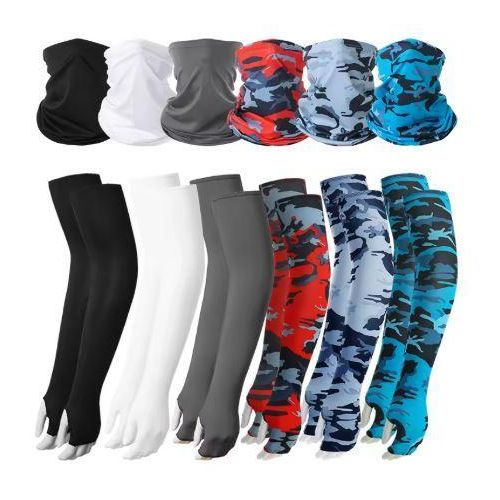 2pcs Outdoor Magic Headscarf UV Protection Ice Silk Face Mask – Breathable Cycling & Fitness Scarf (Unisex)