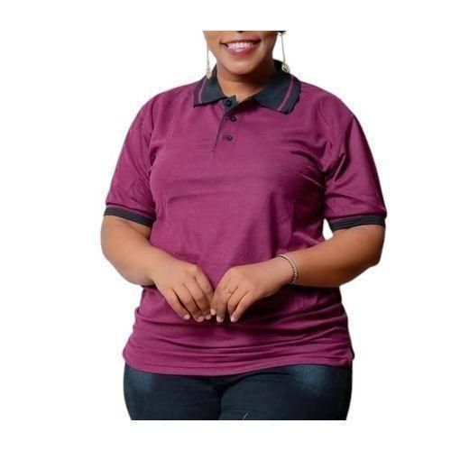 Short Sleeved Polo Style T-shirt/Maroon Polo/Cotton Polo Shirt