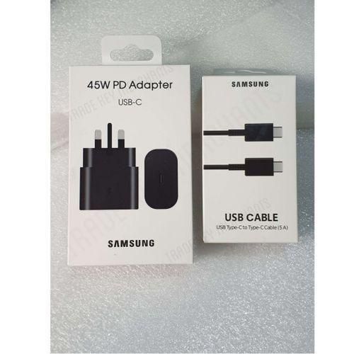 Original 45W Superfast Charger USB-C+ 5A Type C Cable.