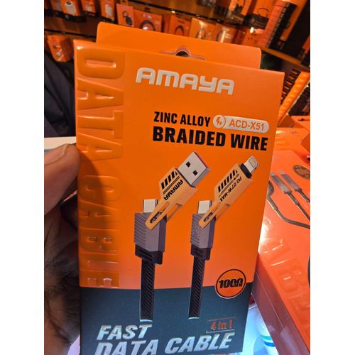 Amaya 1 Meter 4-in-1 Braided USB Charging Cable Amaya ACD-X5