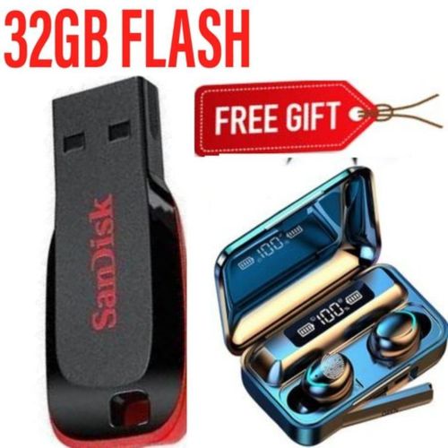 32GB FLASH // HIGH SPEED 32GB USB Flash Disk // 32 GB Flash Drive + F9 HEADSET