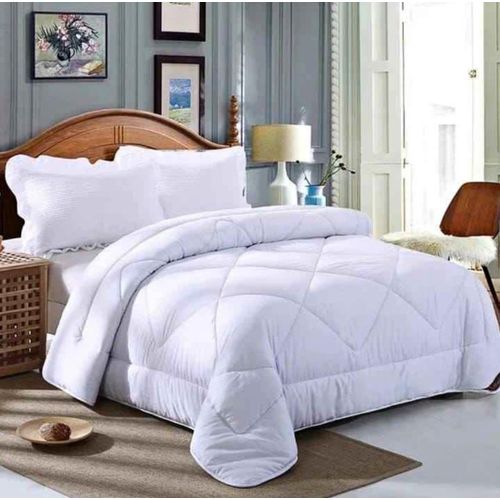 6x6 Luxury White Duvet Set Soft Breathable Comforter Bedding Set with Pillowcases All Season Cozy Bedspread