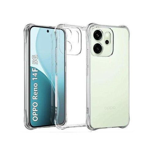 Oppo Reno 14 F Crystal Clear Case – Anti-Yellow, Slim Fit, Shockproof Transparent Protective Cover