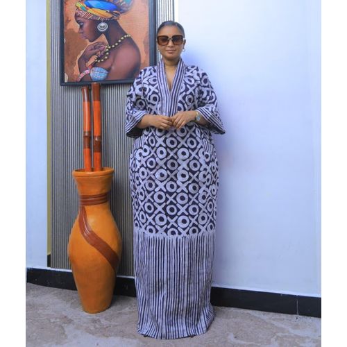 Ladies Ankara Cotton Maxi Dress Elegant Comfortable And Stylish