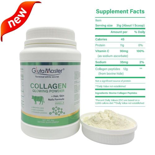 Collagen Glowing Powder – Skin Brightening, Anti-Aging, Hair & Nails Support (Vanilla Flavor)