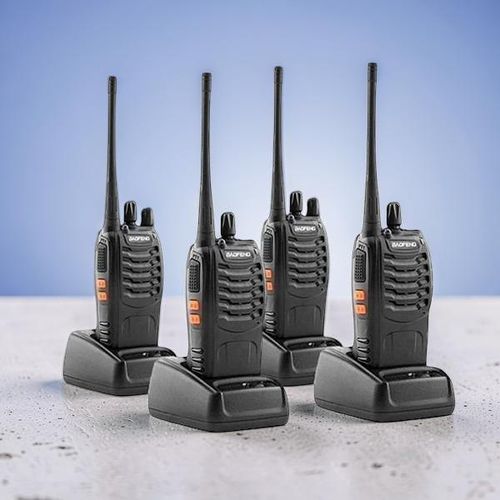 BF-888S Portable Rechargeable Battery 16 Channels Security Walkie Talkie Radio Calls- 4 Pieces