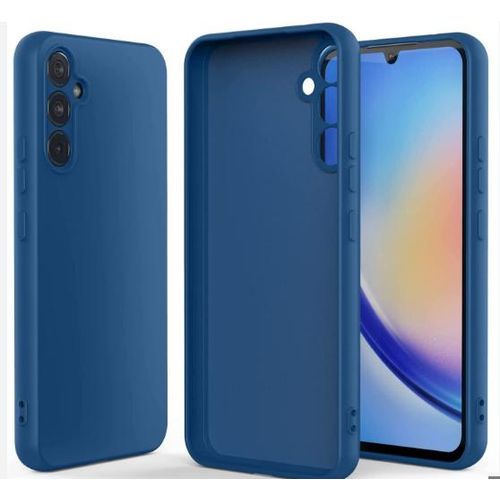Soft Silicone Back Cover for Samsung Galaxy A24 - Blue, anti-fingerprint, anti-scratch, durable silicone case