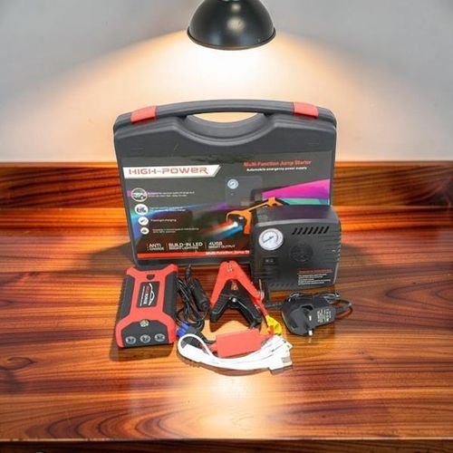 Low Operating Costs Portable 12V 99800mAh High Capacity High Power Emergency Car Jump Starter Battery Booster Power Bank with Tire Inflator Air Compressor Pump