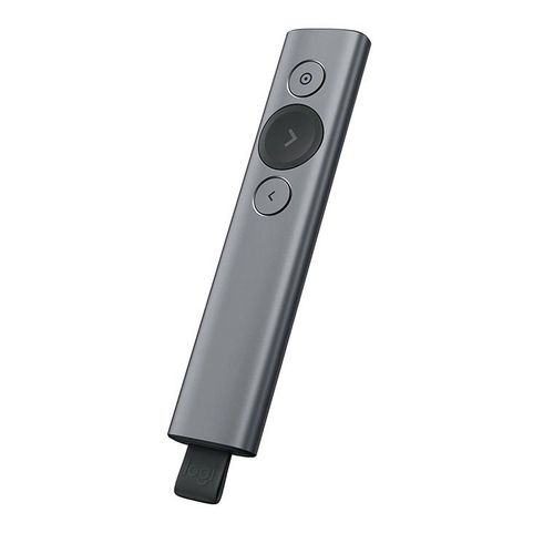 Spotlight Rechargeable Presentation Remote – Advanced Wireless Presenter with Digital Pointer, Bluetooth & USB Control, Slate (910-004861)