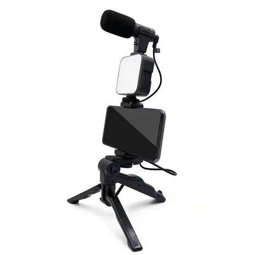 AY-49 Smartphone Video Creator Kit with Lighting and Audio Setup