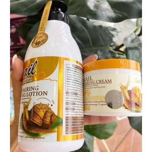 Snail Skin Repairing Soothing Lotion + Cream.
