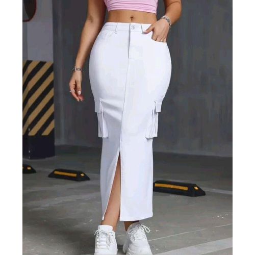 Beautiful girls long cargo skirt.