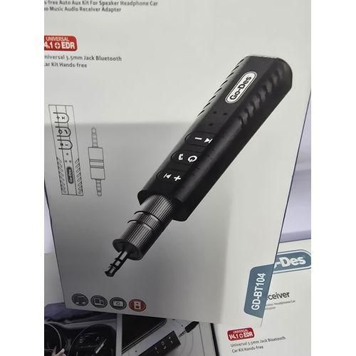 Go-Des 3.5mm Aux Bluetooth Receiver Wireless Hands-Free Car Kit & Speaker Adapter With Music Controls