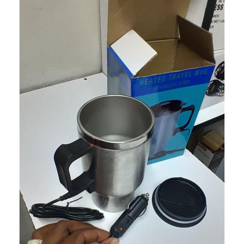 Car Kitty Travel Coffee Cup 12V Electric Heating Mug Stainless Steel Insulation Electric Car Coffee Mugpure stainless