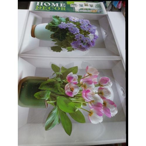 DIY 3D Floral Plant WALL Decor Sticker Sheet - WITH ADHESIVE