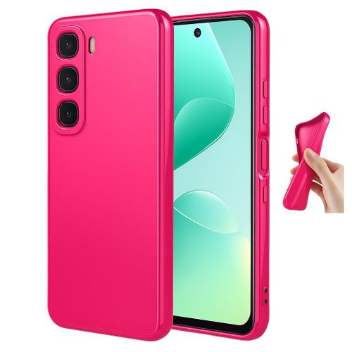 Soft Silicone Slim Fit CASE Anti-Scratch Shockproof Case for Infinix Hot 60i - Hot Pink