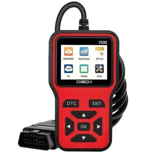 OBD2/ EOBD Scanner, V500 Car Diagnostic Tool, OBD Reader, Digital Car Code Reader, Plug-and-Play Mechanic Tools, Live Data & Battery Monitoring, Reset, DTC, Data Stream, I/M Readiness, battery test,Car & Truck Scan Tool for All Vehicles Since 1996