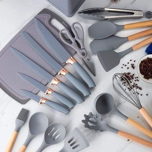 19pcs silicone spoons set