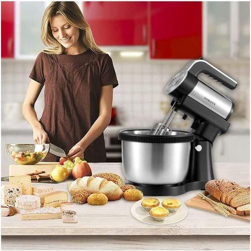 Kitchen Stand Mixer Machine, 1000W Power, 4L Large Capacity, Stainless Steel rotating Bowl, 5 Speed Settings for Perfect Baking Results, Easy Mixing & Kneading