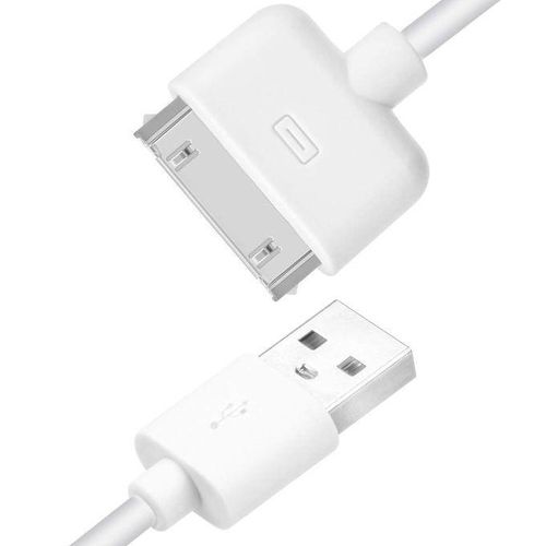 USB to 30-Pin Cable USB Type A Male to 30-Pin Dock Male Sync and Charge Cable for iPhone 4 4S iPad 1 2 3 iPod Nano iPod Touch White