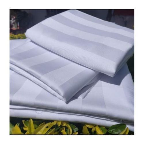 Pure White Stripped Bedsheets