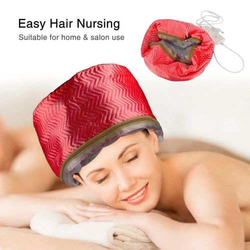Hair Steamer Cap with Adjustable Heat Levels Low Medium High, Waterproof Inner Lining, Overheat Protection, Detachable and Easy-to-Clean Design, Portable 220V Hair Care Device for Home and Travel