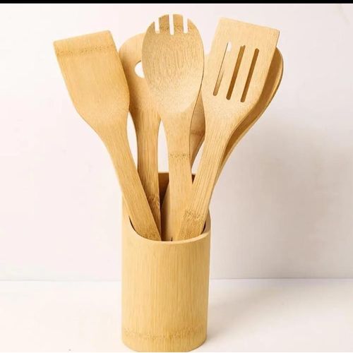 5-in-1 Bamboo Mwiko Set – Multifunctional Kitchen Tool Set