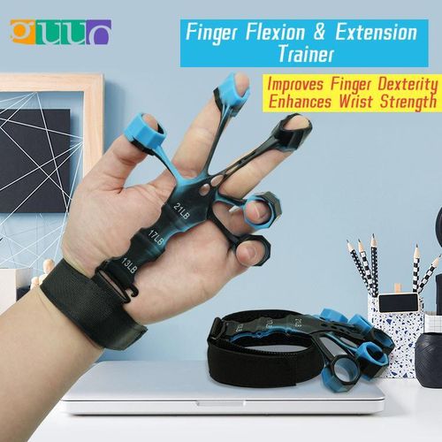 GUUO Hand Tendon Trainer Finger Grip Strengthener with Sleeves Palm Stretch Contraction Exerciser for Finger Grip Strength Training