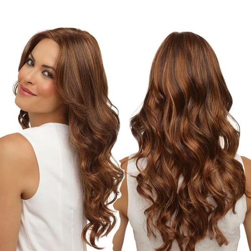 Women’s Dark Brown to Light Brown Ombre Loose Wave Wig