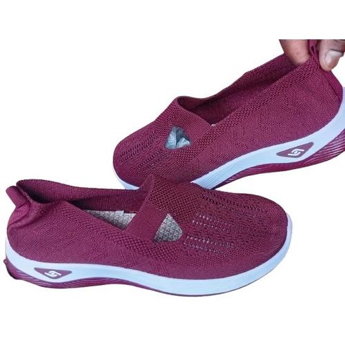 Womens Breathable Slip-On Walking Sneakers