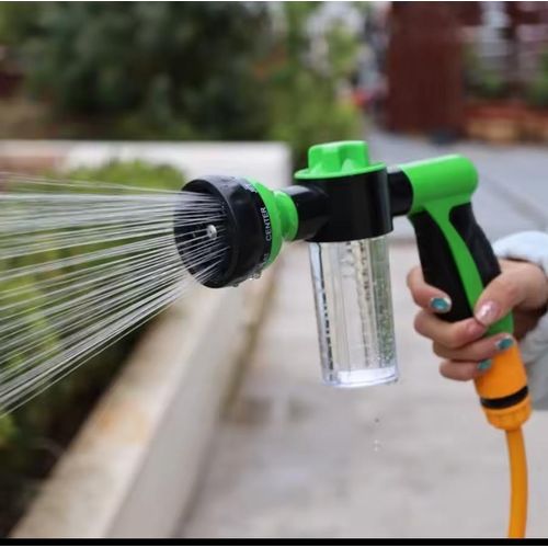 Portable Car Wash Foam Spray Gun Adjustable High-Pressure Cleaning Nozzle with Foam Bottle