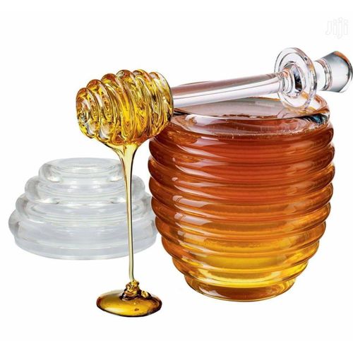 Acrylic Honey Dispenser with Dipper Transparent Honey Syrup Container