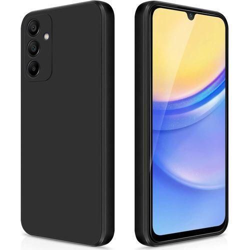 Galaxy A15 Soft Silicone Heavy Protection Black Phone Case Cover