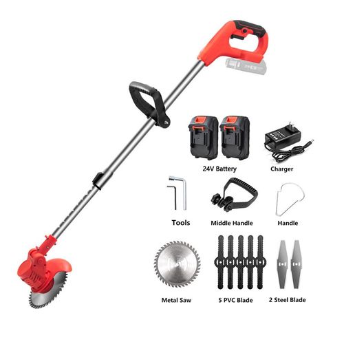 Electric lawn mower multi-function 24V - 2 battery