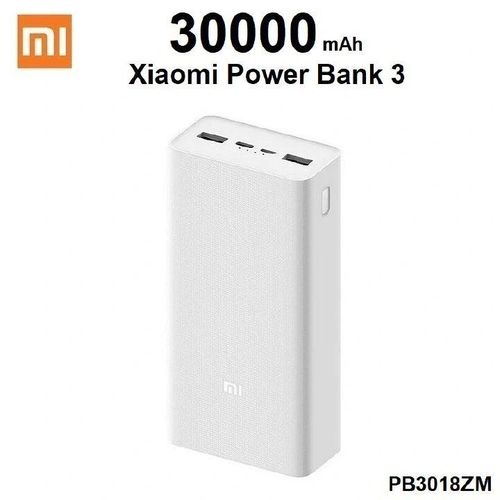 Mi Original Powerbank 30000mAh with 3 Output Ports and 2 Input Ports Fast Charging Solution for Laptops Phones and More Devices
