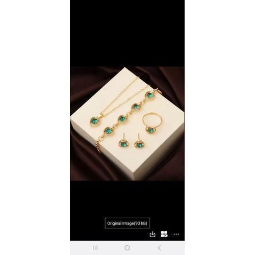 Amour Women Ladies Valentine Jewelry Gift Set 4Pc Necklace Earrings Ring Bracelet Perfect Valentine Gift Choice Ideal for girlfriends wives fiancées or special loved ones Romantic Elegant Design Perfect for Valentines Day and anniversaries