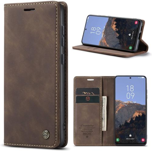 CaseMe Premium Wallet Flip Leather Case for Samsung A14 – Magnetic Closure, Card Slots, Kickstand, and Full 360° Protection
