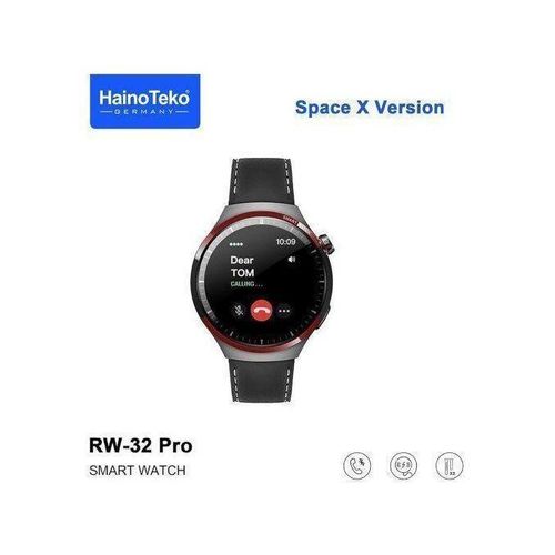 Watch 4 Pro Space X RW-32 - 1.96" AMOLED Smartwatch, Bluetooth Calling, 100+ Sports Modes, Always-On Display, IP68 Waterproof (Black/Silver)