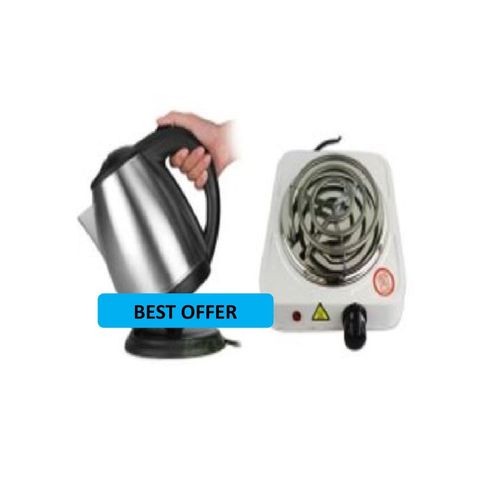 2L Electric Automatic Kettle Free Single Spiral Hotplate