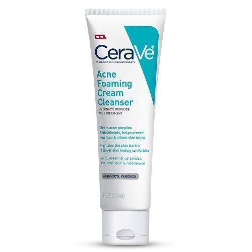 Acne Foaming Cleanser -4% Benzoyl Peroxide Clears Pimples, Acne