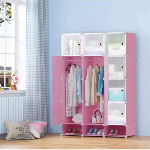Plastic wardrobe three column