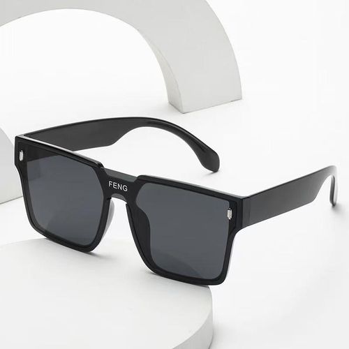 Women Men Square Sun Glasses Retro Polygon Sunglasses Female Black Vintage Fashion Ladies Oculos De Sol Double Beam Eyeglasses