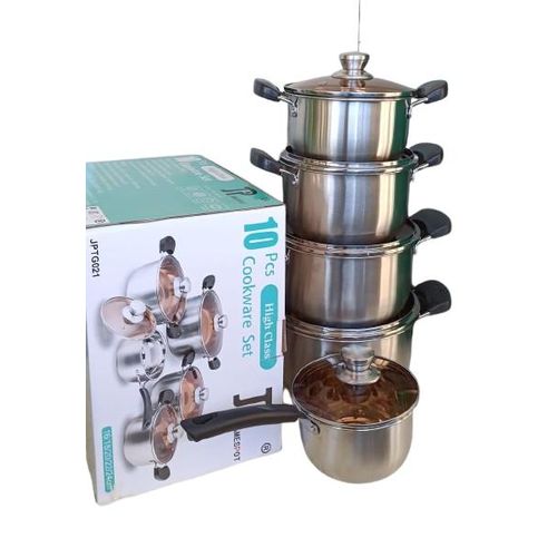 Stainless Cookware Set Premium Kitchen Pots and Pans Durable Non-Rust Cookware for Everyday Cooking Efficient Heat Distribution Easy Cleaning and Stylish Design