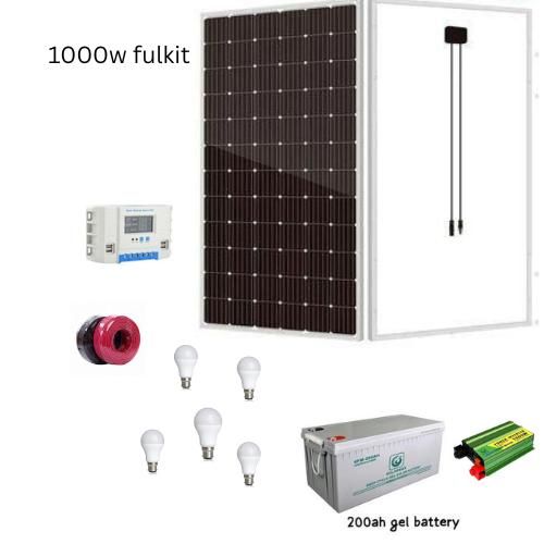 heavy commercial 1000w solar fulkit system
