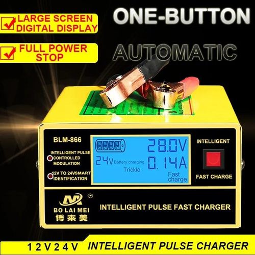 12V/24V BOLAIMEI BLM-866 Car Battery Charger Automotive Maintainer Trickle Charger for Ca