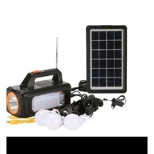 Solar Lighting System With 3 Bulbs And Panel