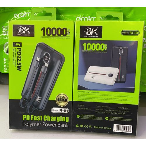 BK 10,000mAh 22.5W PD-100 Powerbank - Ultra-Fast Charging On-the-Go